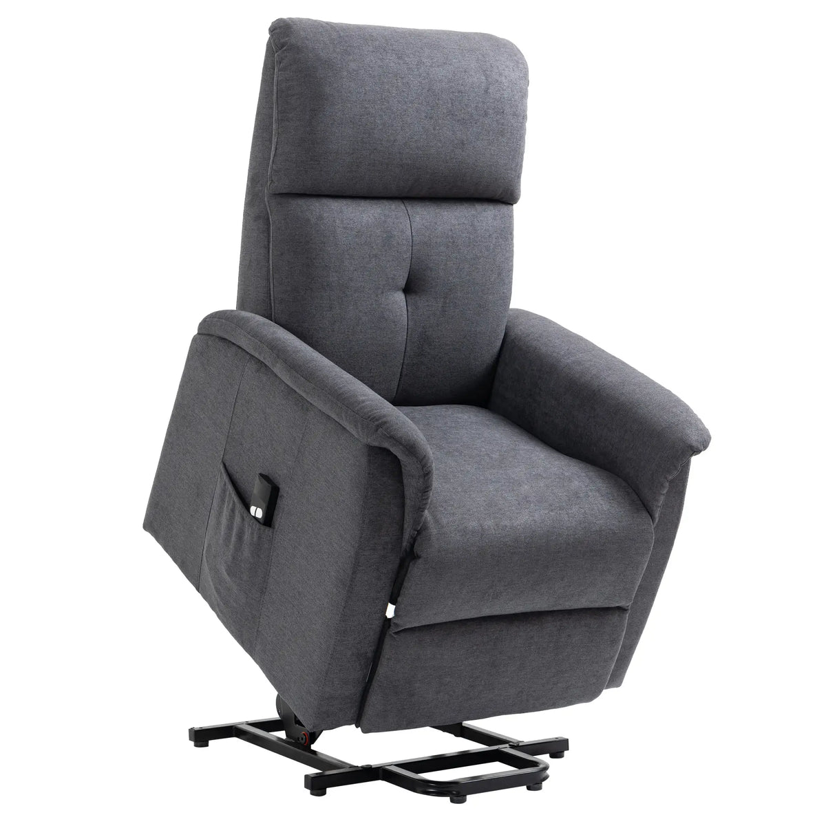Power Lift Recliner Chair, Electric Elderly Sofa With Remote, Grey Electric Power Lift Chairs Grey at Gallery Canada