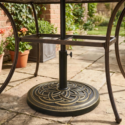 25 lb Heavy Duty Patio Umbrella Base, Round Stand, Outdoor, Bronze Umbrella Bases at Gallery Canada