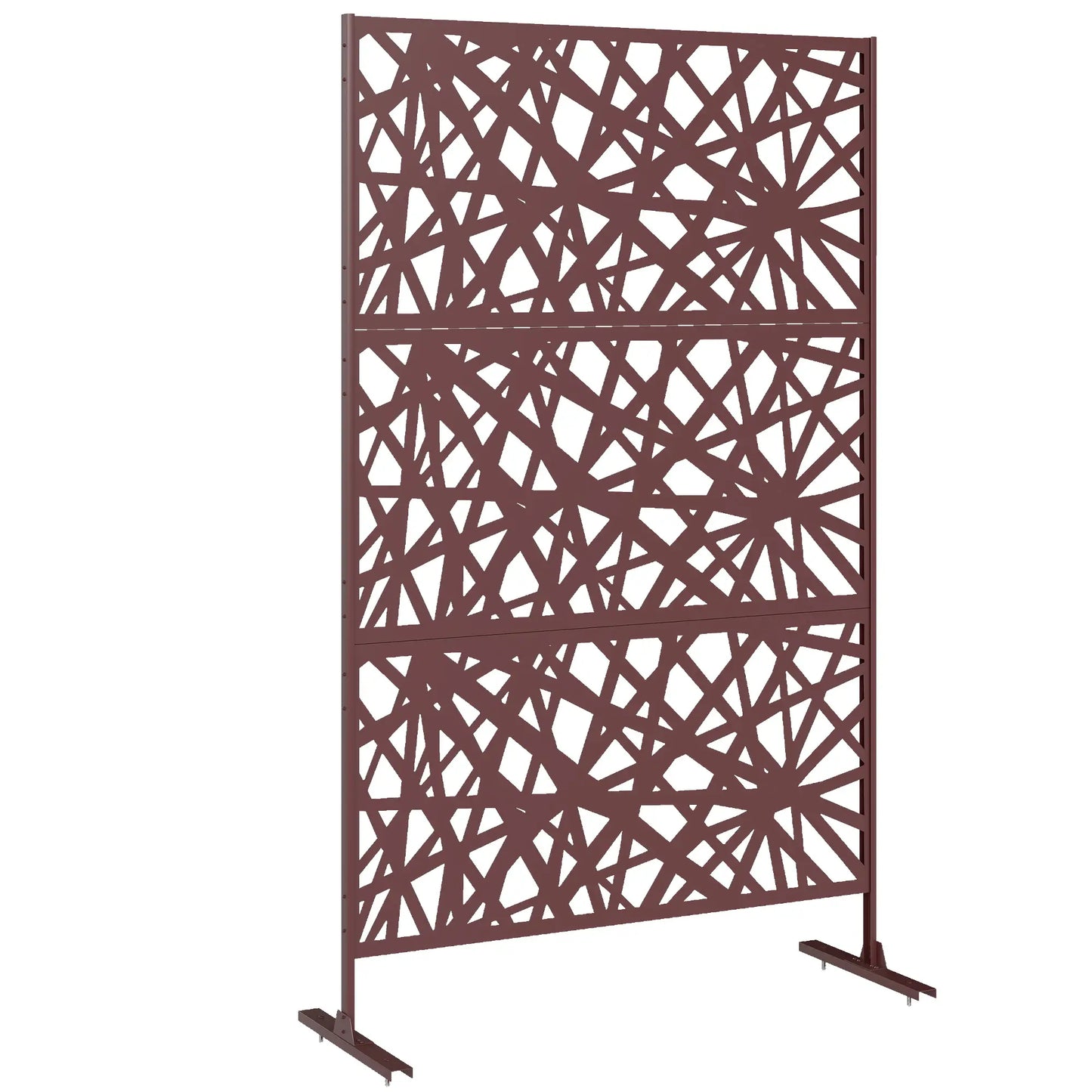 Metal Outdoor Privacy Screen, 78" x 48", Dark Brown Side Awnings at Gallery Canada