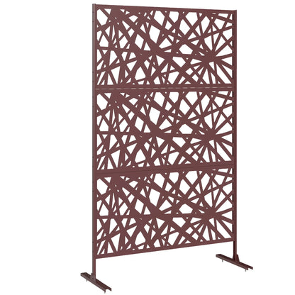 Metal Outdoor Privacy Screen, 78" x 48", Dark Brown Side Awnings at Gallery Canada