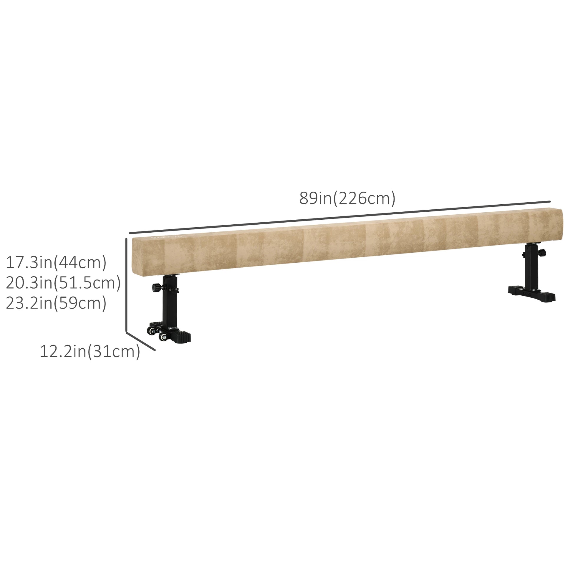 7.5ft Adjustable Balance Beam, Gymnastics Equipment with Wheels, for Training Aerobic Equipment at Gallery Canada