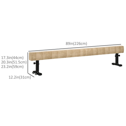 7.5ft Adjustable Balance Beam, Gymnastics Equipment with Wheels, for Training Aerobic Equipment at Gallery Canada