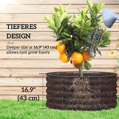 Galvanized Raised Flower Bed, 3x3x1.5 ft, Dark Grey Raised Garden Beds at Gallery Canada
