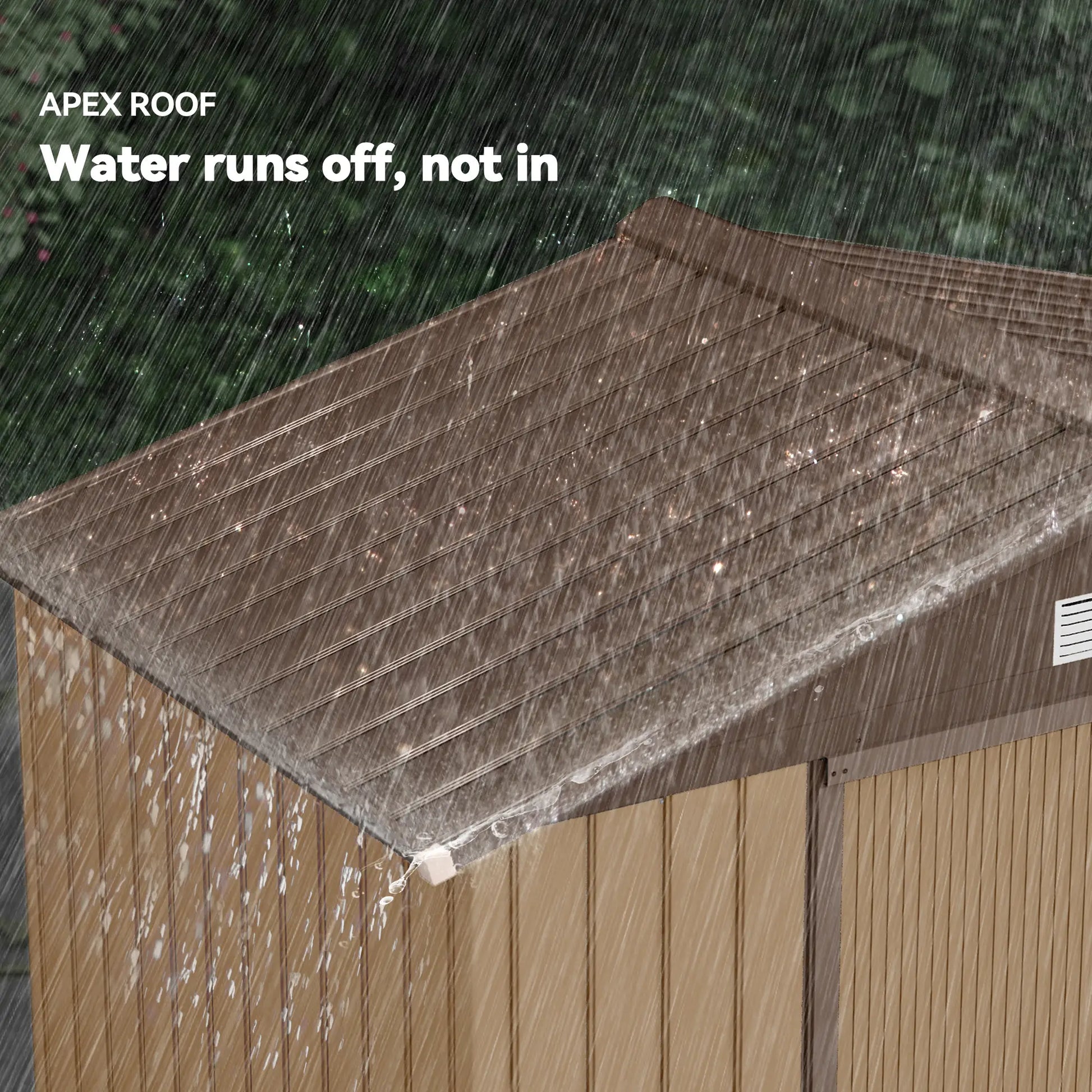 7' x 4' x 6' Garden Storage Shed, Metal Tool House, Yellow Sheds at Gallery Canada