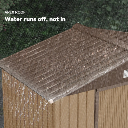 7' x 4' x 6' Garden Storage Shed, Metal Tool House, Yellow Sheds at Gallery Canada