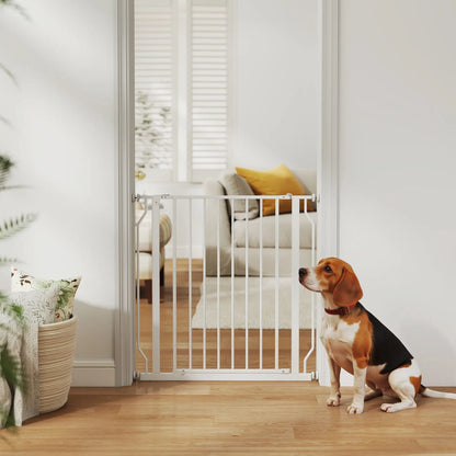 30"-34" Easy Install Pet Gate, Door & Double Lock, Extra Wide, White Houses, Kennels & Pens at Gallery Canada
