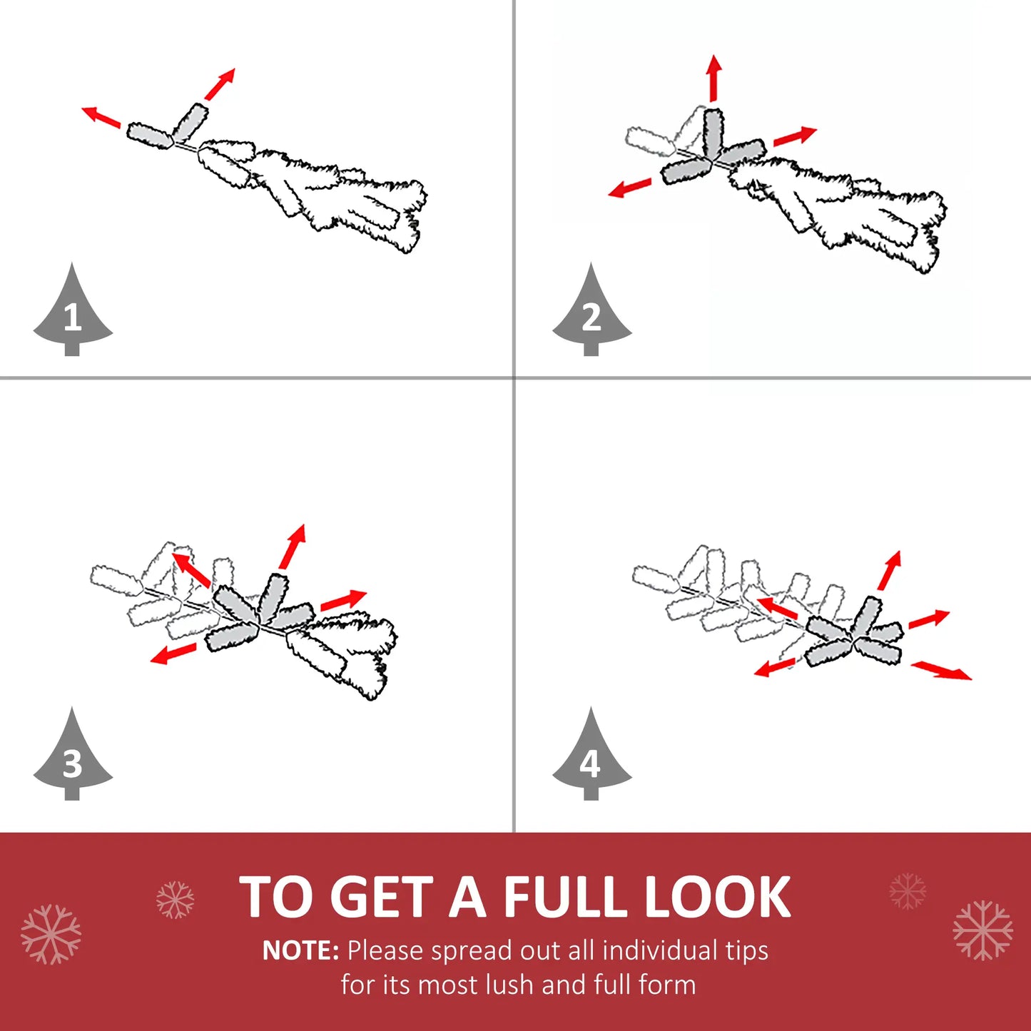 6FT Prelit Artificial Christmas Tree, Warm White LED, Auto Open, White Pre Lit Christmas Trees at Gallery Canada