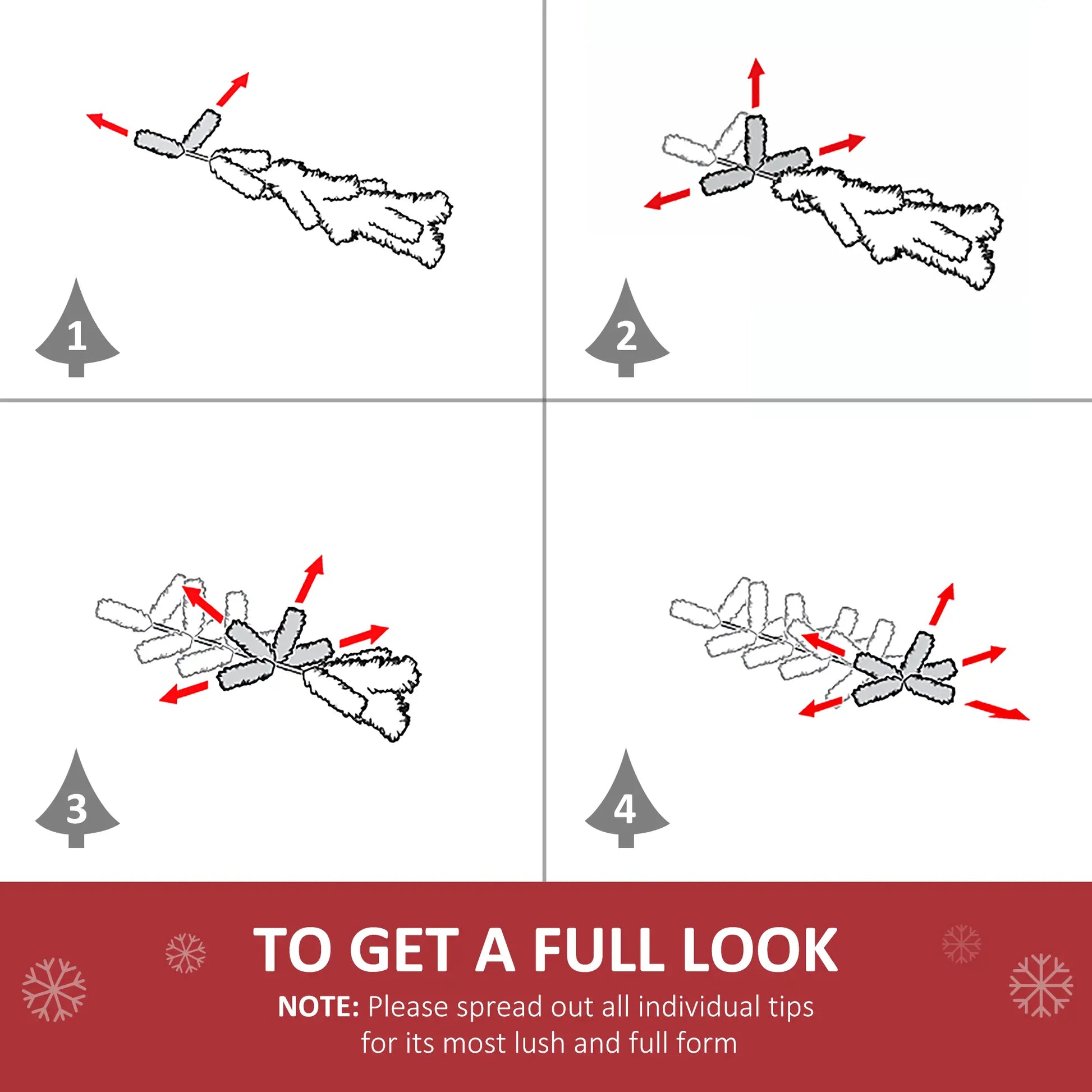 6FT Prelit Artificial Christmas Tree, Warm White LED, Auto Open, White Pre Lit Christmas Trees at Gallery Canada