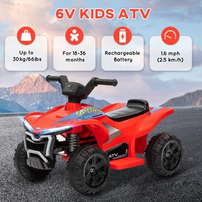 Kids ATV, 6V Battery Powered, for 18-36 Months, Red Electric Ride On Toys at Gallery Canada
