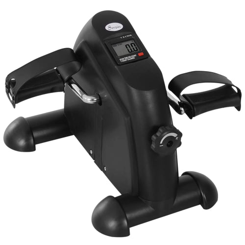 Portable Mini Pedal Exercise Bike, LCD Display, Black
