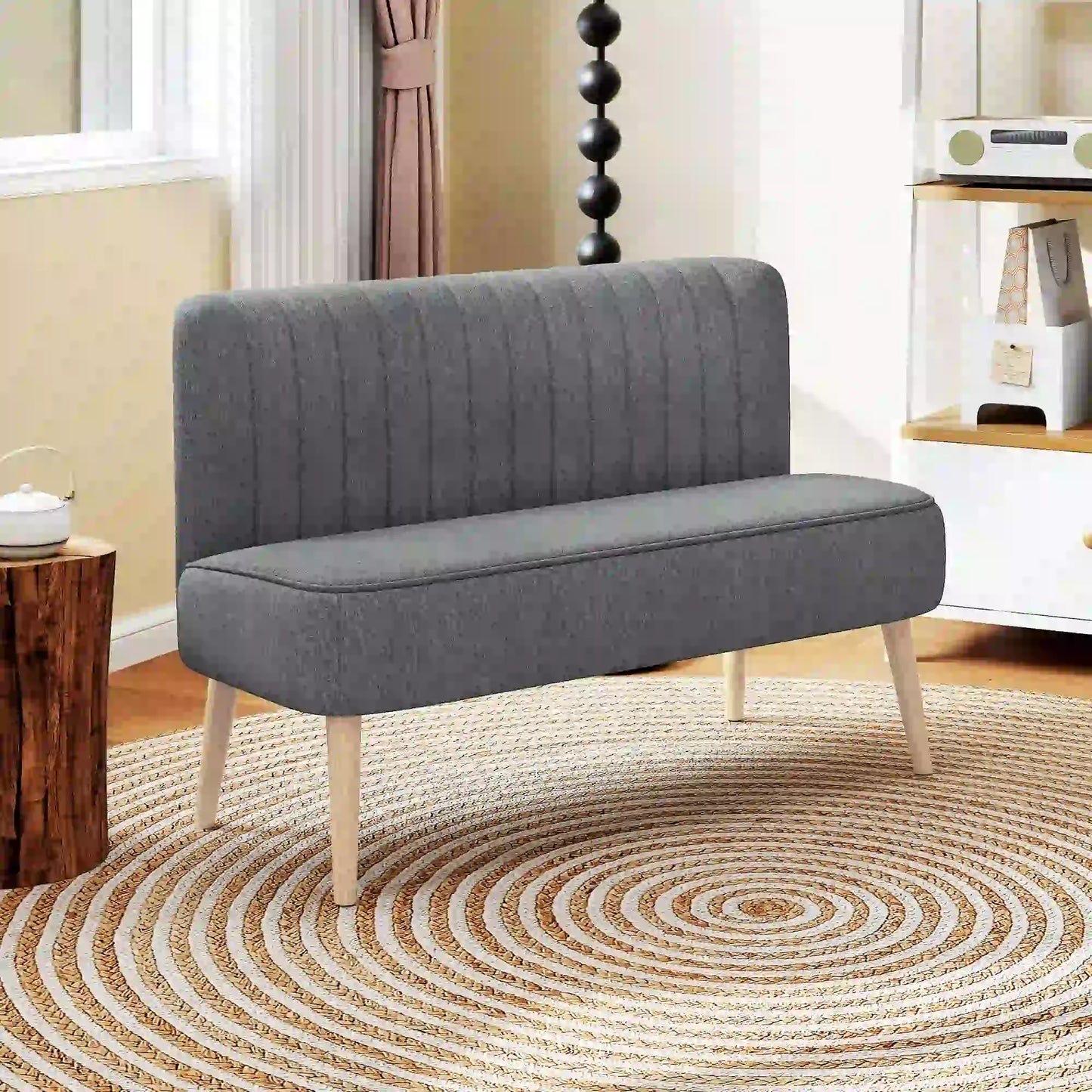 Modern 2 Seat Sofa, Upholstered Two Seater Couch, Light Grey 2-Seater Sofas at Gallery Canada