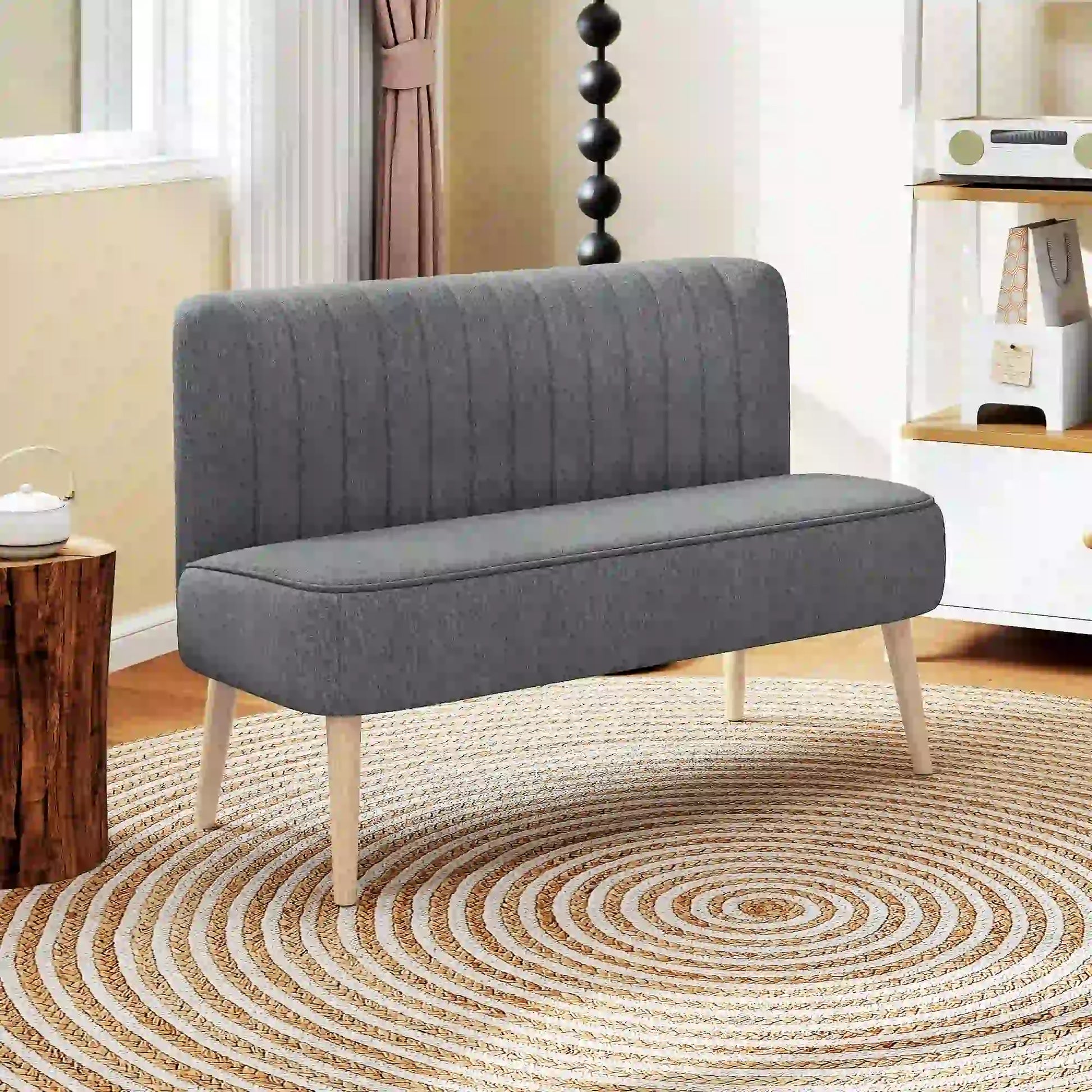 Modern 2 Seat Sofa, Upholstered Two Seater Couch, Light Grey 2-Seater Sofas at Gallery Canada