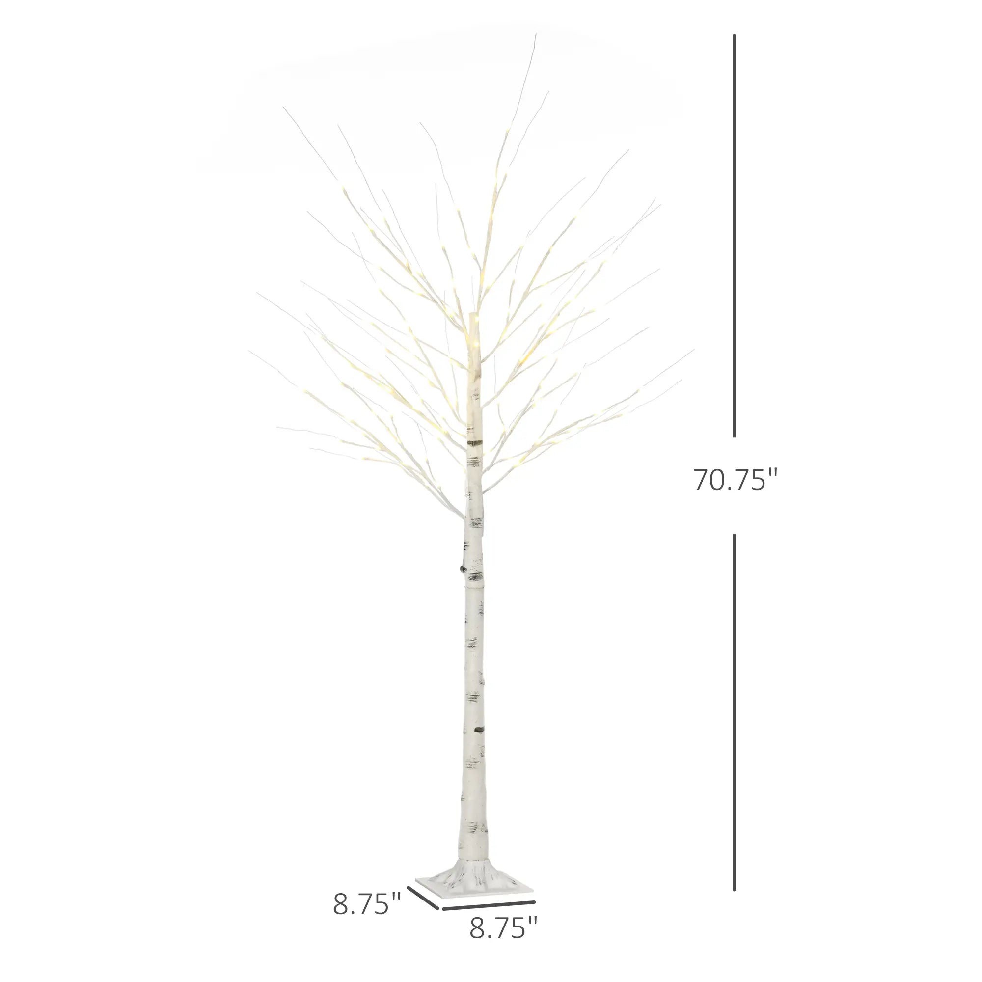 6 ft Pre-Lit LED Artificial Birch Tree, Indoor Outdoor Use Artificial Tree at Gallery Canada