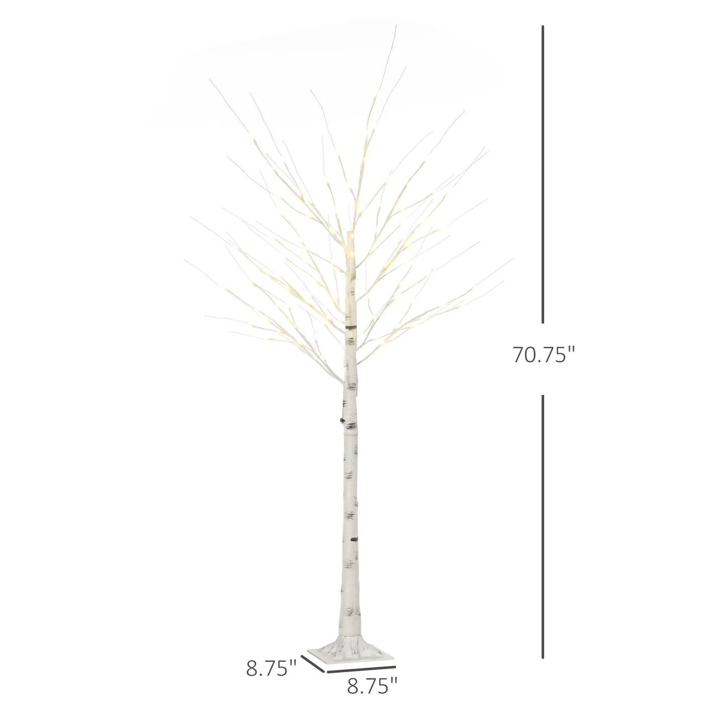 6 ft Pre-Lit LED Artificial Birch Tree, Indoor Outdoor Use Artificial Tree at Gallery Canada