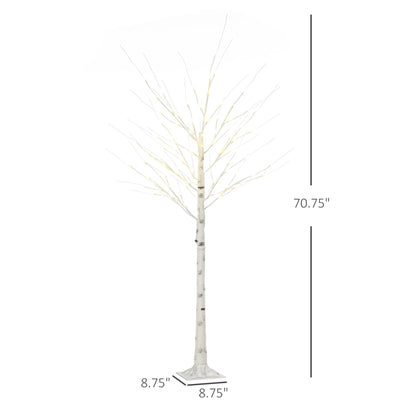 6 ft Pre-Lit LED Artificial Birch Tree, Indoor Outdoor Use Artificial Tree at Gallery Canada
