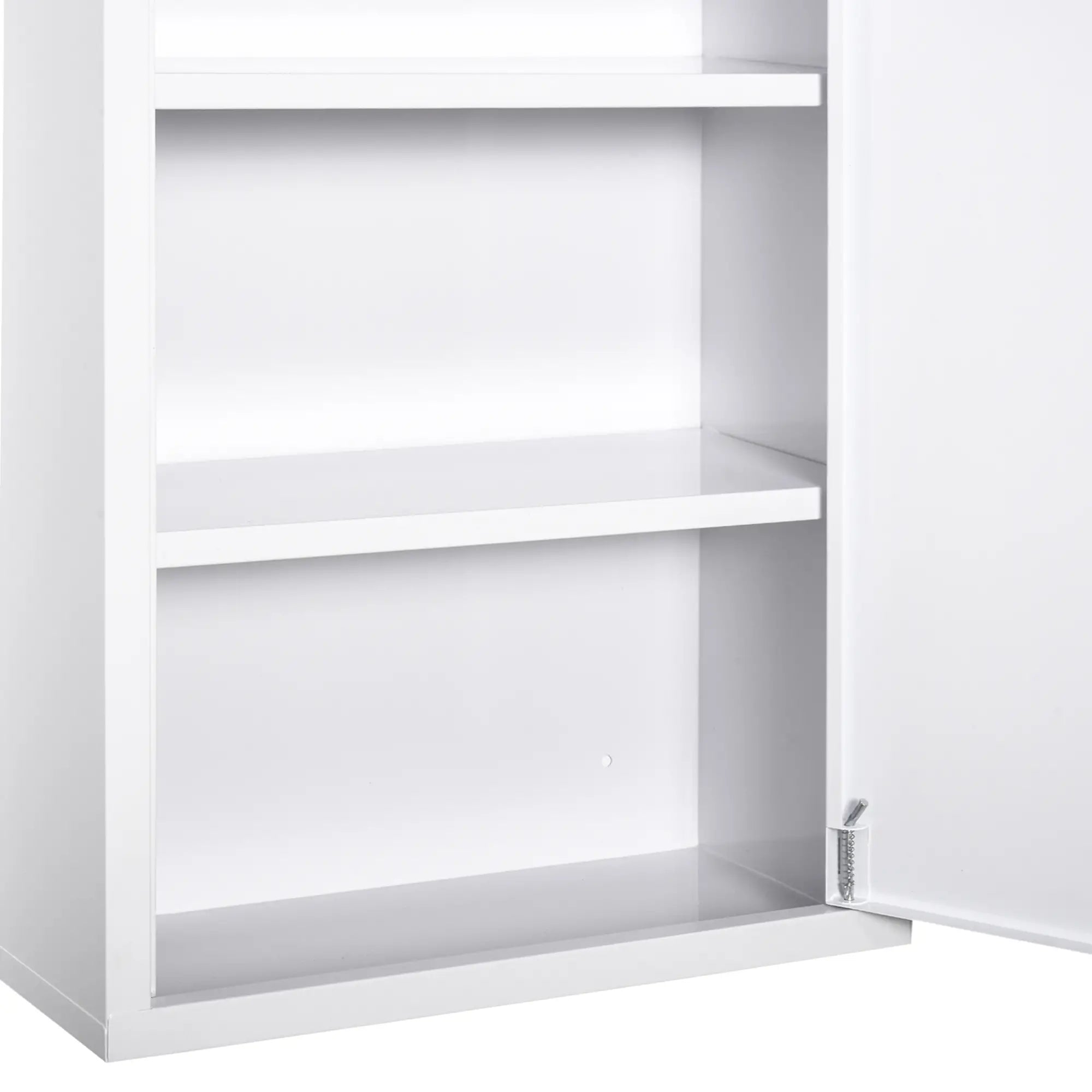Wall Mount Medicine Cabinet, 3 Tier Steel, Lockable with 2 Keys, White Wall Mounted Cabinets at Gallery Canada