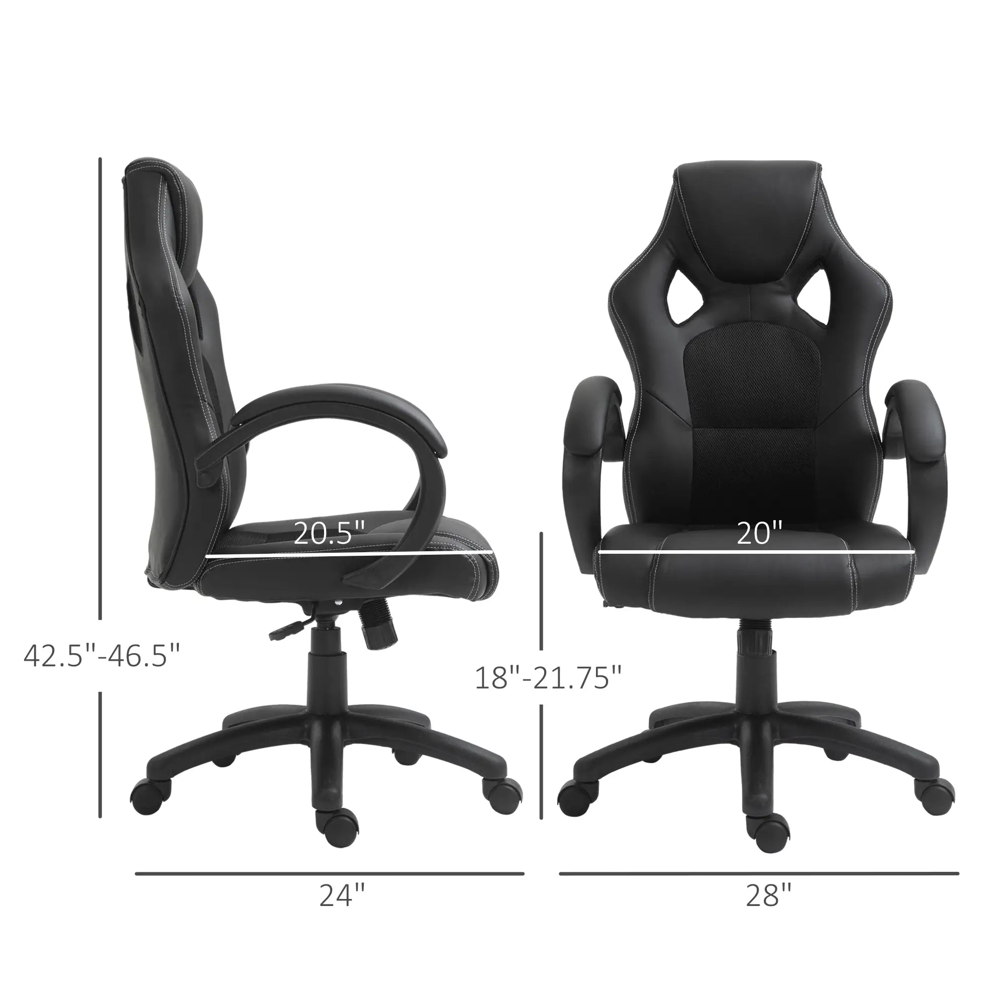 Racing Gaming Chair, Swivel Wheels, Padded Headrest, Tilt, Black Executive & Manager Chairs at Gallery Canada