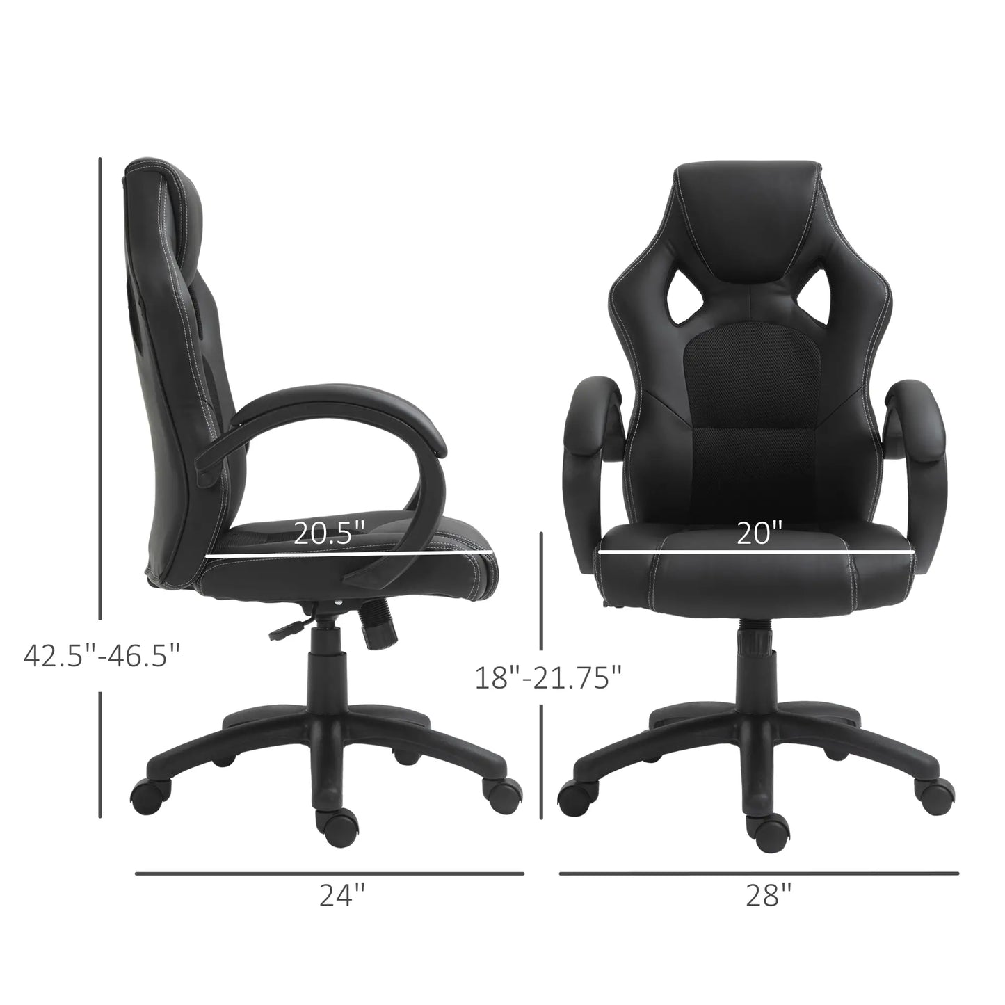 Racing Gaming Chair, Swivel Wheels, Padded Headrest, Tilt, Black Executive & Manager Chairs at Gallery Canada