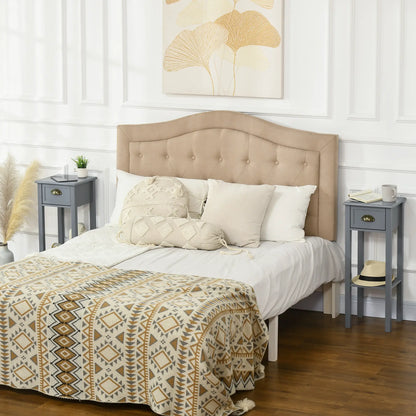 Narrow Side Table Set of 2, 2 Tier with Drawer, Shelf, Grey Side Tables at Gallery Canada