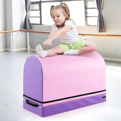 Gymnastics Vaulting Box with Detachable Mat Carrying Handle for Kids, Purple Sports at Gallery Canada