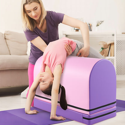Gymnastics Vaulting Box with Detachable Mat Carrying Handle for Kids, Purple Sports at Gallery Canada