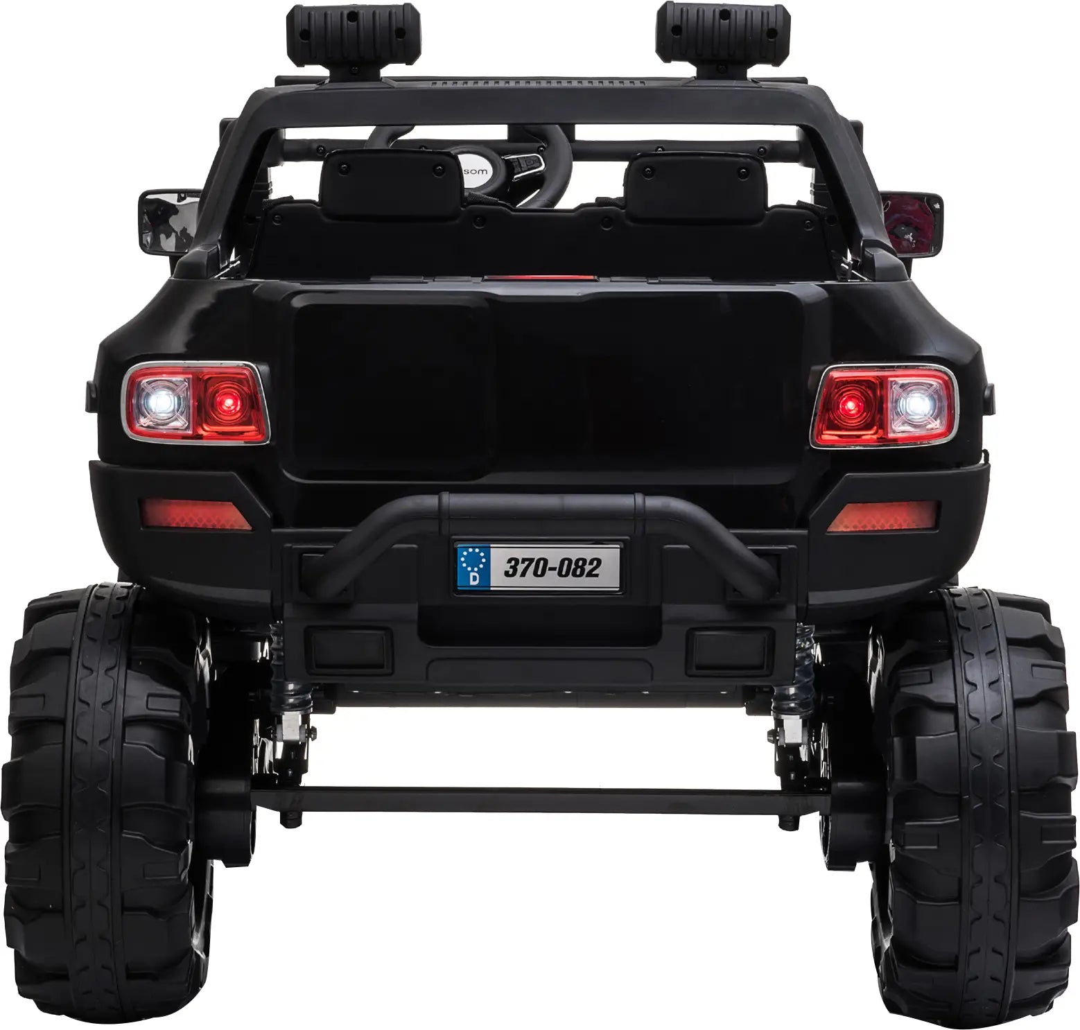 12V Ride On Police Car, 2 Seater, For Kids 3-8 Years, Remote Control, LED Lights, MP3, Black Electric Toy Cars at Gallery Canada