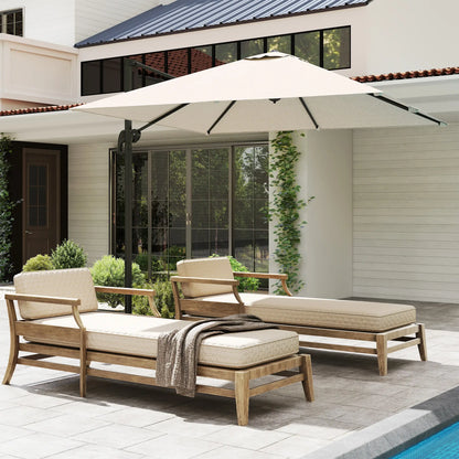 8' x 8' Square Patio Umbrella, 360° Rotation, Aluminum, White Cantilever Umbrellas at Gallery Canada