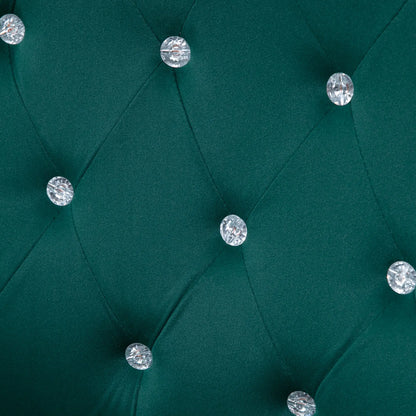 Velvet Computer Chair, Button Tufted, Swivel Wheels, Adjustable Height, Green Executive & Manager Chairs at Gallery Canada