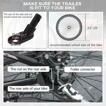 2-In-1 Bike Trailer, Foldable 2-Seat Stroller, Orange Kids Bike Trailers at Gallery Canada