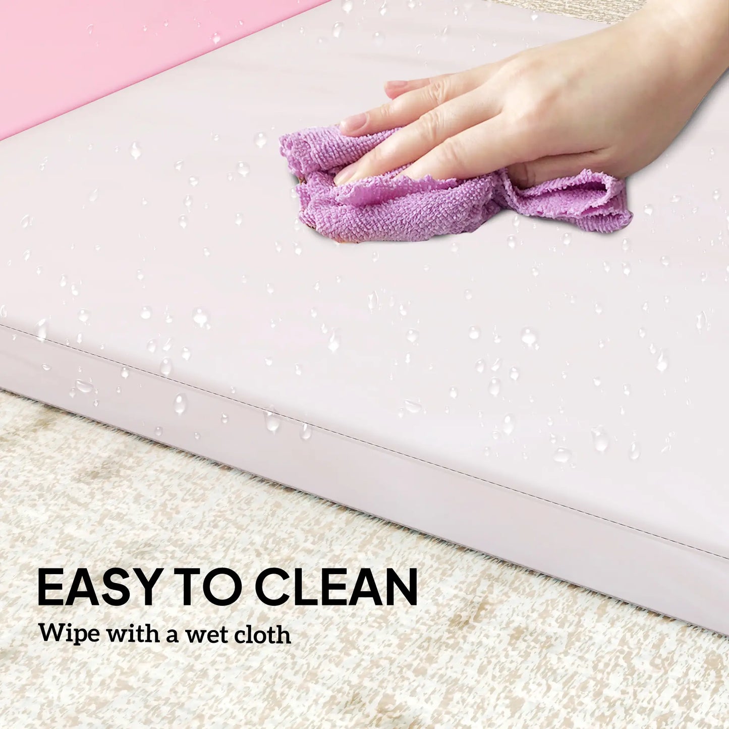 8ft Folding Gymnastics Mat, Thick Exercise Mat with Carry Handles Gymnastics Mats at Gallery Canada