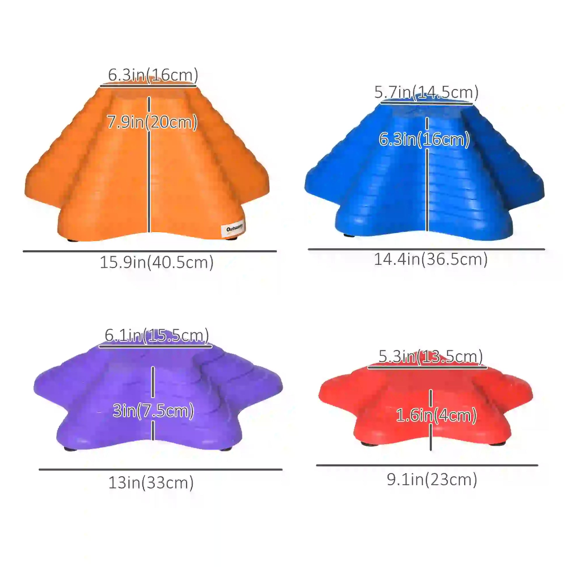 11PCs Larger Size Balance Stepping Stones, Non-slip Bottom, Stackable Obstacle Course Gym Sets & Swings at Gallery Canada