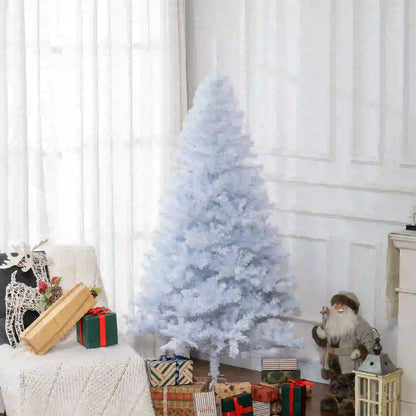 6ft Artificial Christmas Tree, 928 Branch Tips, Metal Stand, White White Christmas Trees at Gallery Canada