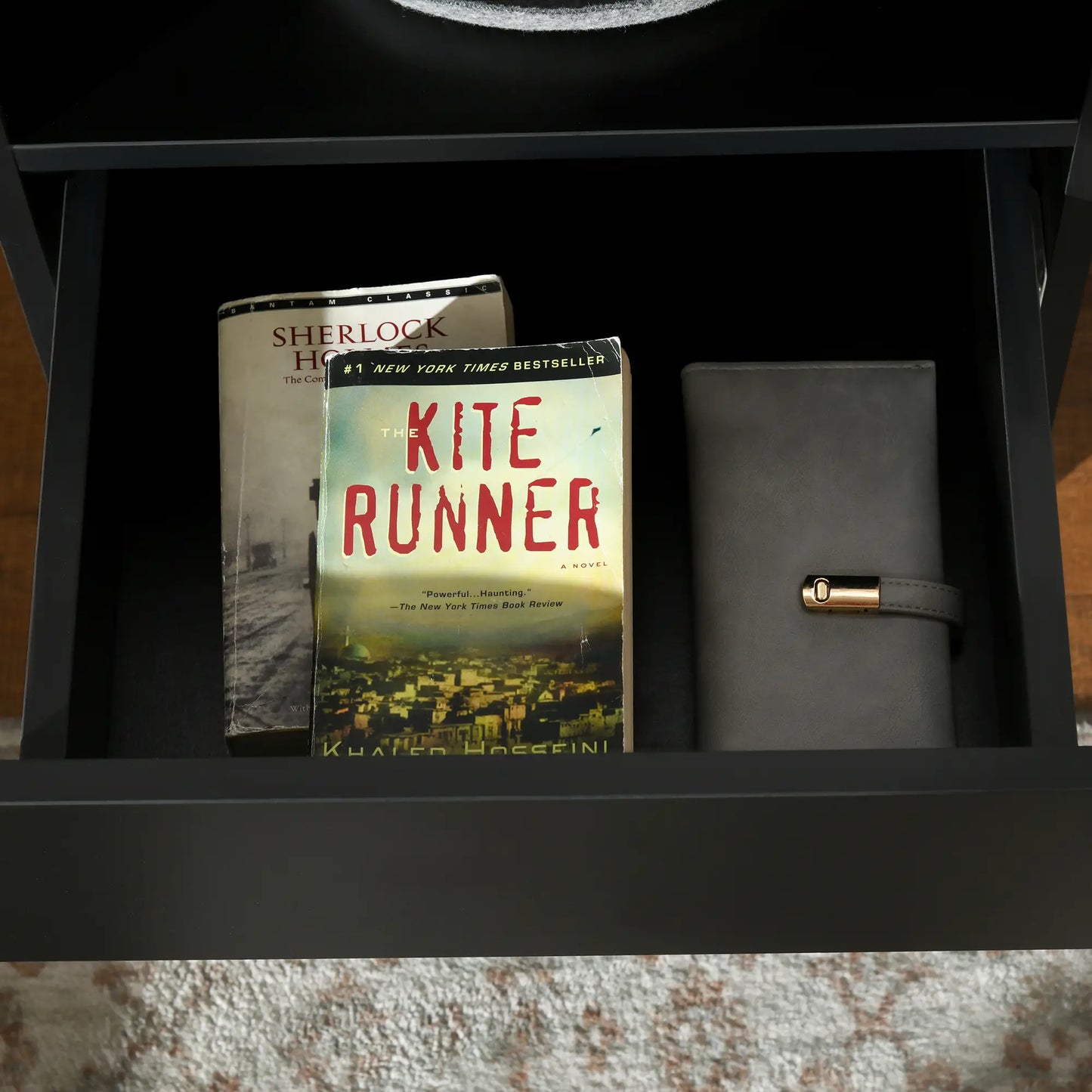 LED Nightstand with Lights, Drawer, 2 Shelves, Remote, 15.7x11.8x23.6in Bedside Tables at Gallery Canada