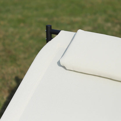 Double Chaise Lounger, Outdoor Hammock Chair, Cream White Lounger Chairs at Gallery Canada