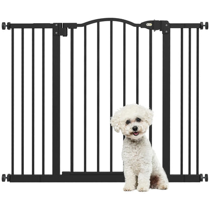 Extra Tall Dog Gate with Door, 29"-39", Black Pet Gates at Gallery Canada
