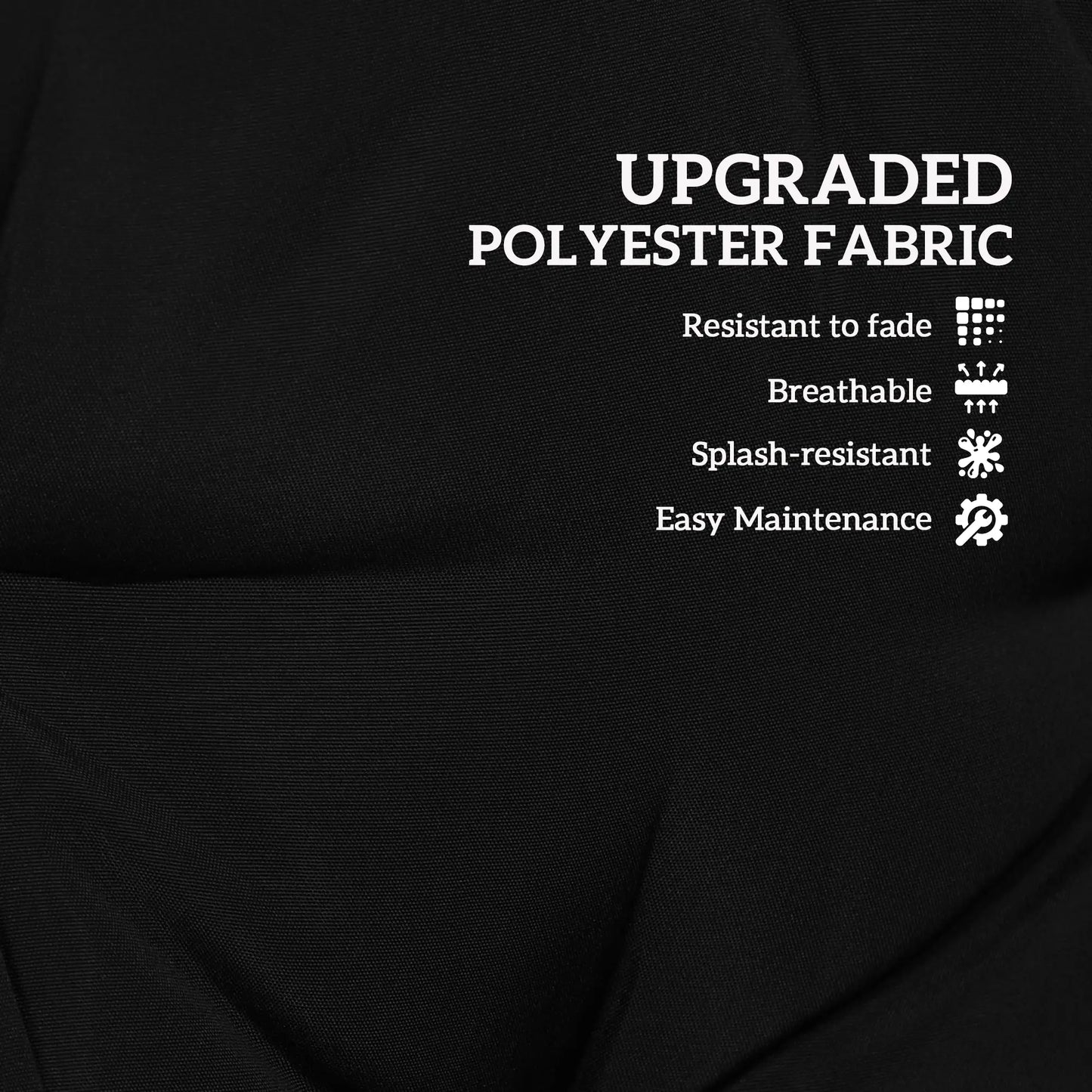 2-Piece Back Seat Cushion Set, Outdoor Patio Chair, Button Tufted, Black Patio Chair Cushions at Gallery Canada