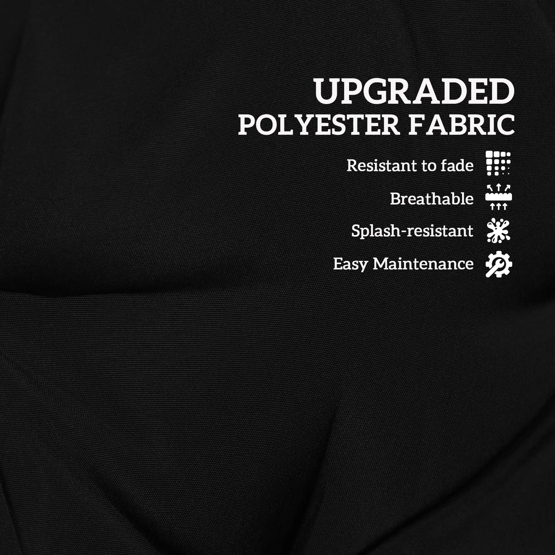 2-Piece Back Seat Cushion Set, Outdoor Patio Chair, Button Tufted, Black Patio Chair Cushions at Gallery Canada