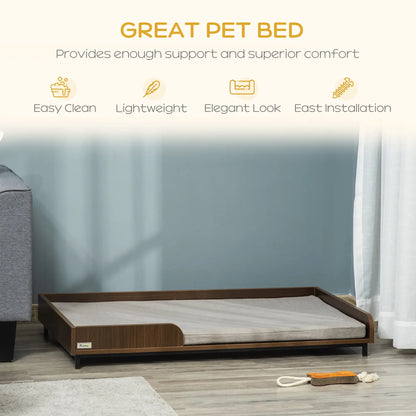 Elevated Dog Bed Frame, Furniture Style Pet Sofa, Large, Brown Elevated Dog Beds at Gallery Canada