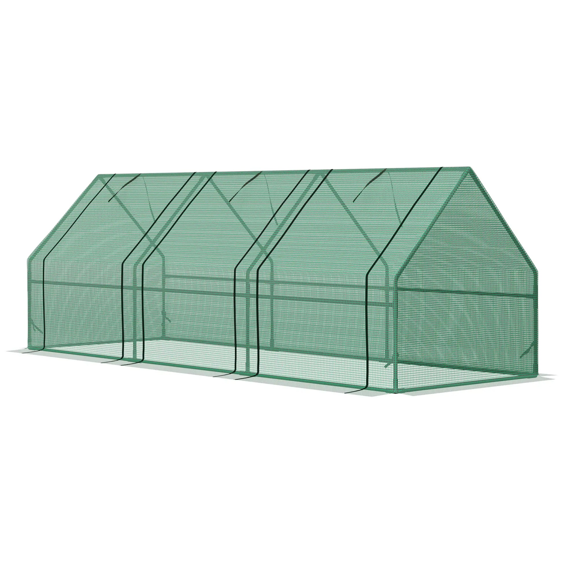 9' x 3' x 3' Mini Greenhouse, PE Cover, Zippered Doors, Green Portable Greenhouses at Gallery Canada