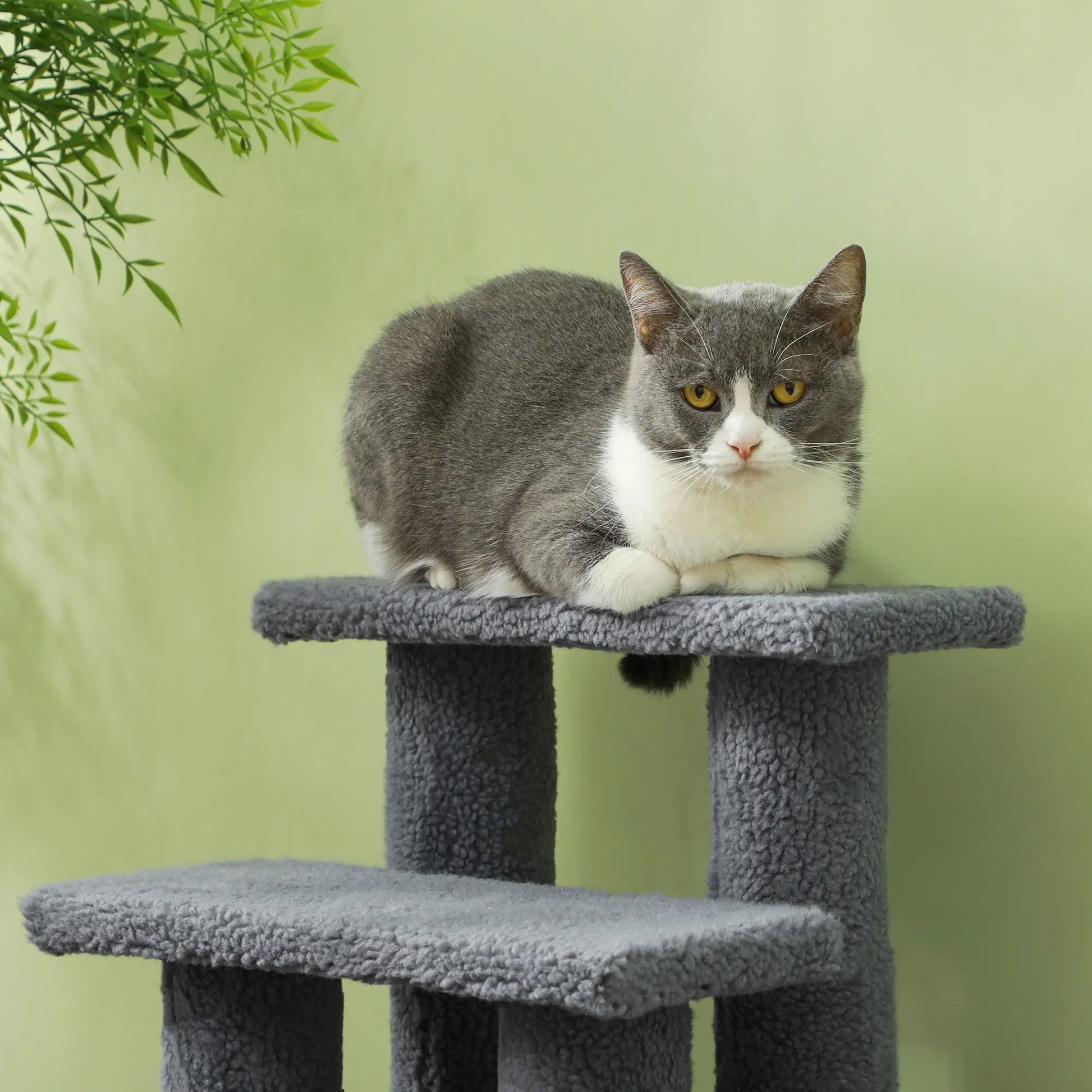 4-Step Carpeted Cat Scratching Post, Pet Stairs, Grey Cat Stairs at Gallery Canada