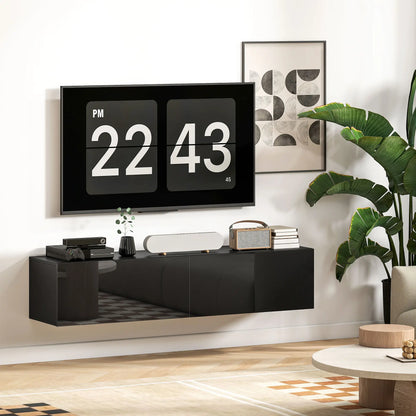 Floating TV Stand, Storage Cupboards for 45, 55, 65in TVs, Black TV Stands at Gallery Canada