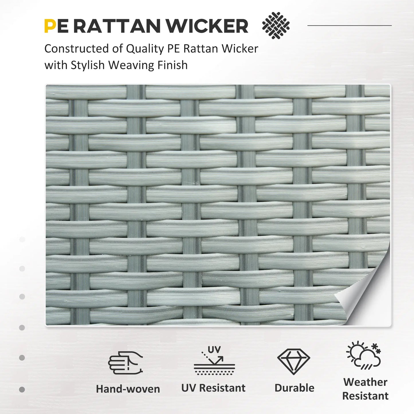 6 PCS Outdoor Rattan Sofa Set, Patio Furniture w/ Tea Table, Cushion, Grey Patio Furniture Sets at Gallery Canada