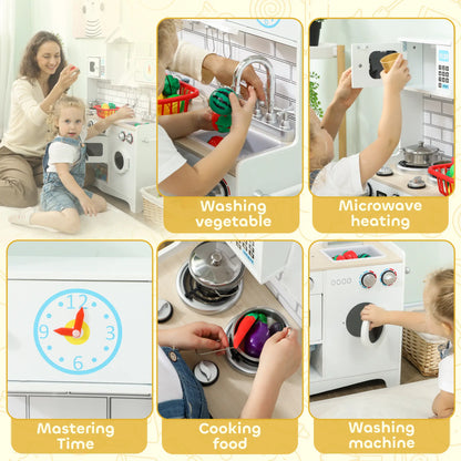 Pretend Play Kitchen for Kids, Ages 3-6 Years, White Play Kitchen at Gallery Canada