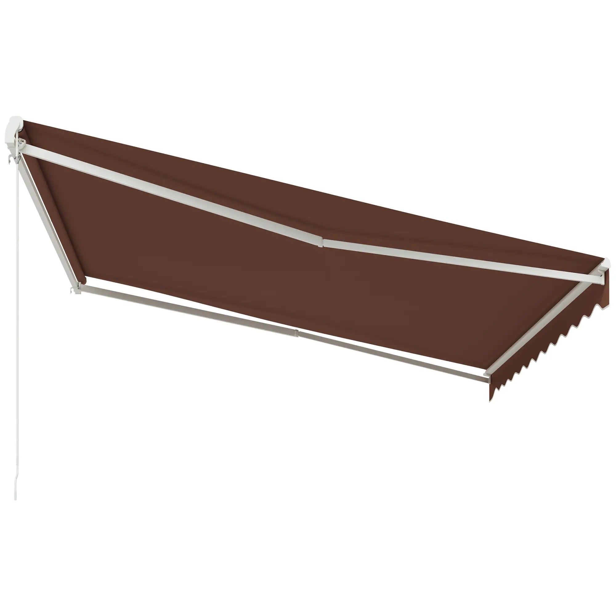 13' x 10' Electric Retractable Awning, Sun Shade Shelter with Remote, Manual Crank, Aluminum Frame Deck Awnings at Gallery Canada