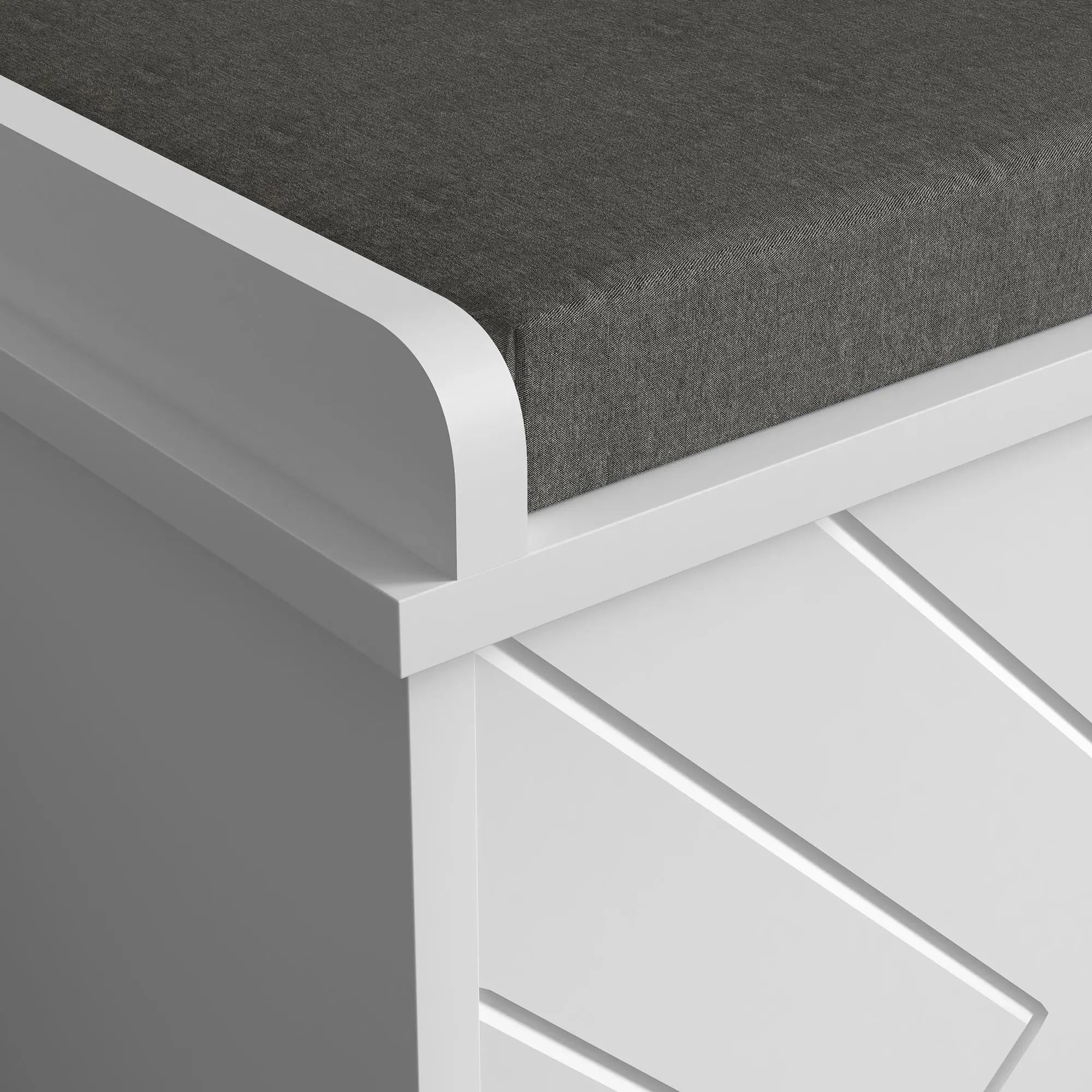 Upholstered Shoe Storage Bench with Flip Drawer, Adjustable Shelf, 6 Pairs Shoe Storage Cabinets & Racks at Gallery Canada