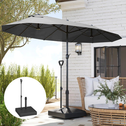 Adjustable Wheel Patio Umbrella Base, 121lbs Stand, 99lbs Water, Black Umbrella Bases at Gallery Canada