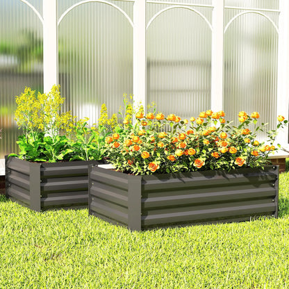Galvanized Raised Garden Beds, Outdoor Planter Box, Black Galvanized Planter Boxes at Gallery Canada