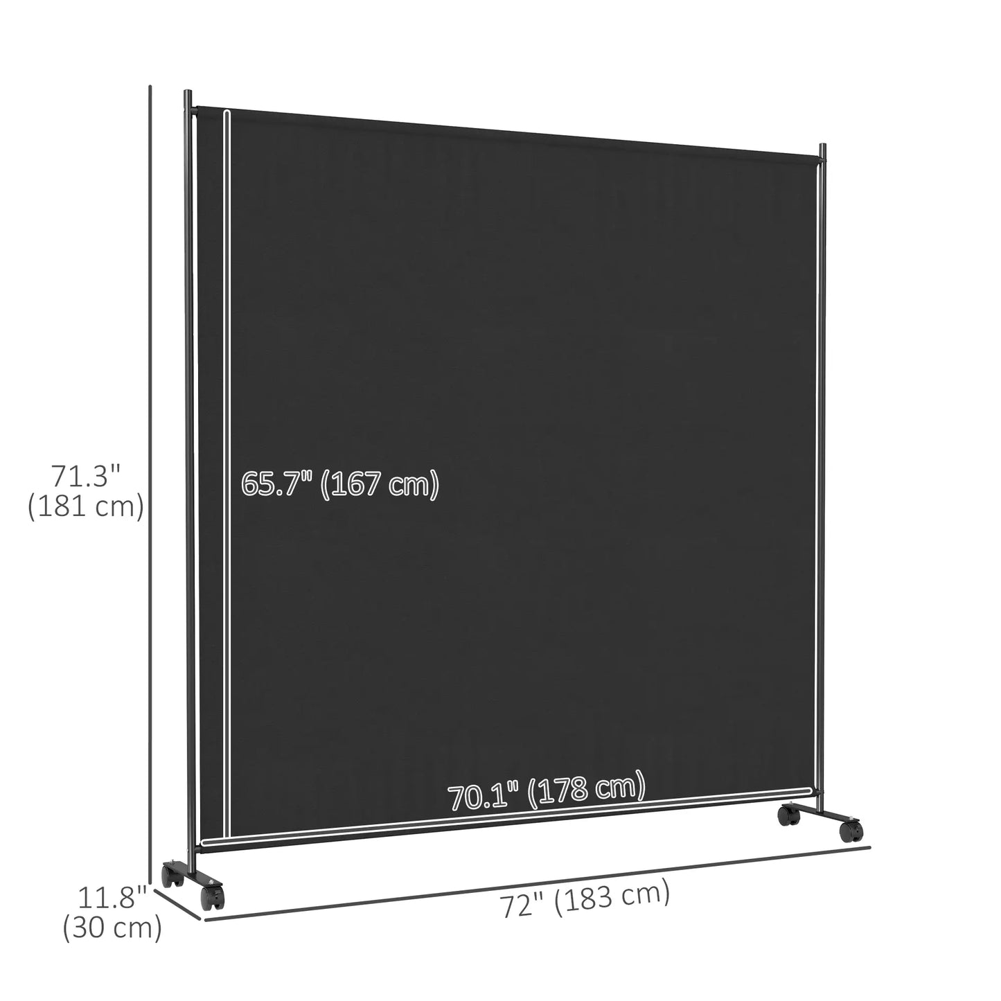 Outdoor Room Divider with Wheels, Privacy Screen for Patio, 6ft Tall Side Awnings at Gallery Canada