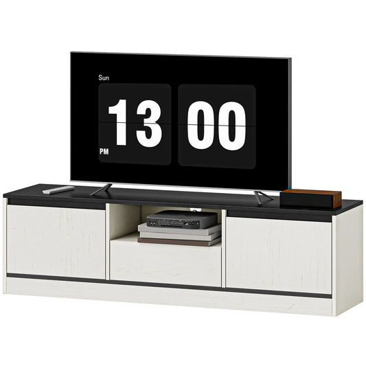 TV Stand For 55-60 Inch TV, Entertainment Center, White TV Stands White, Black at Gallery Canada