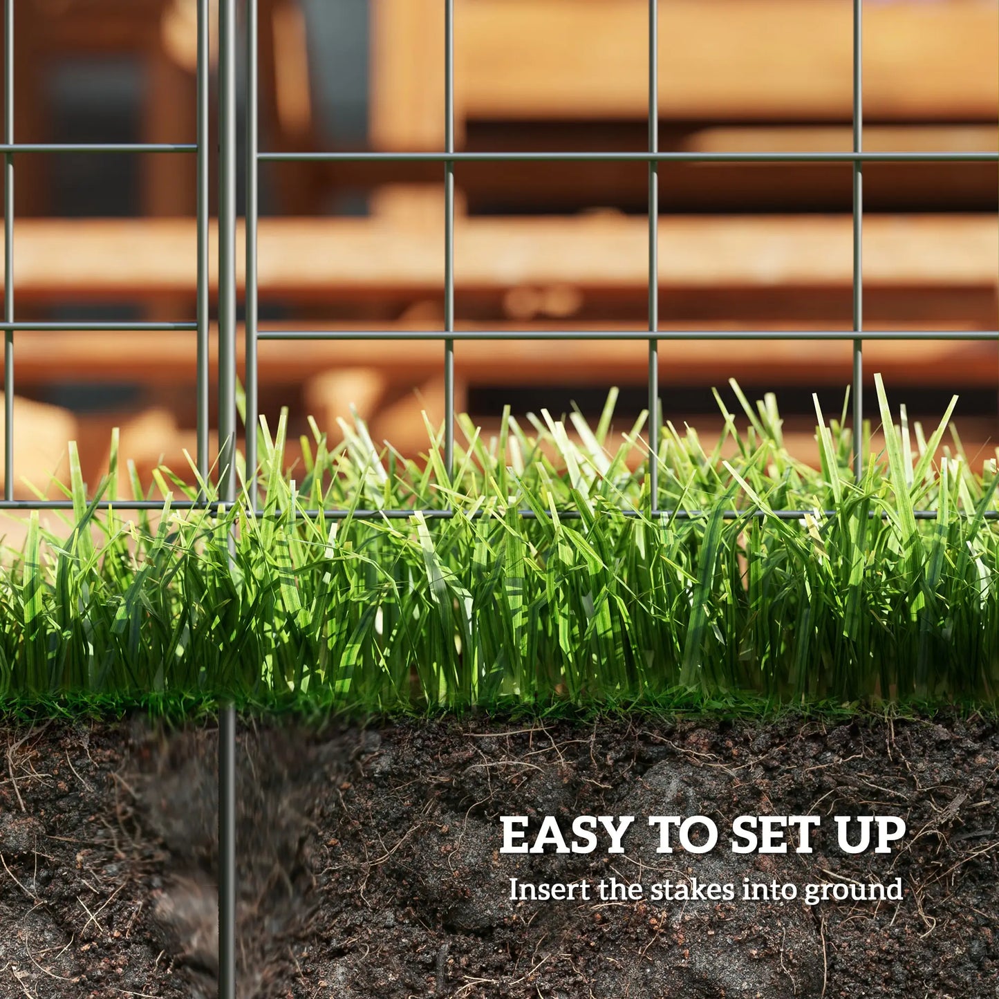 Metal Garden Fence Set Of 6, 181.1" X 38.2", Black Garden Fences at Gallery Canada